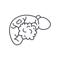 Carcioma icon, linear isolated illustration, thin line vector, web design sign, outline concept symbol with editable stroke on white background.