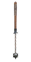 A medieval morning star or flail type weapon.