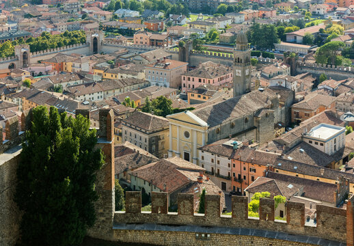 Panoramic View of Soave Old Town, Italy