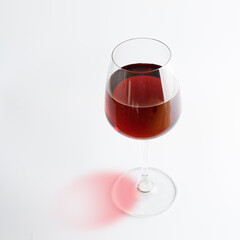 red wine glass isolated on white