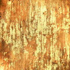 A shot of a Worn, old wall with cracked paint and plaster. Old Sepia photo. The background for the texture looks like a retro photo in yellow and brown tones.  