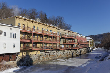 MONTPELIER, VERMONT, USA - FEBRUARY, 20, 2020: City view of the capital city of Vermont at winter