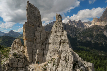 Fototapeta na wymiar Beautiful views in the rocky Dolomites