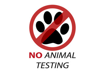 No a la experimentación con animales. 