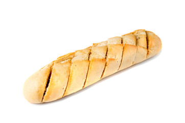 Baguette with garlic butter and aromatic herbs