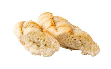 Baguette with garlic butter and aromatic herbs