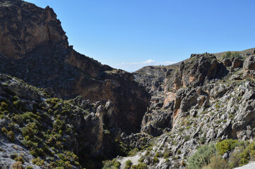 Fototapeta na wymiar Circular del Río Monachil Hike near Granada, Spain