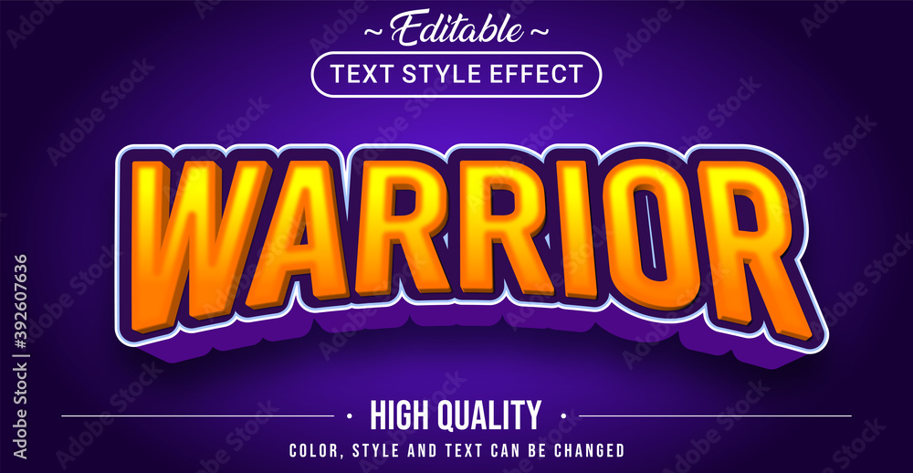 Poster Warrior text effect - Editable text effect.