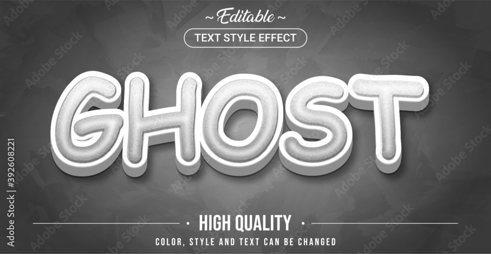 Poster Ghost shadow text effect - Editable text effect.
