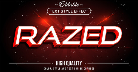 Modern 3D futuristic red text effect - Editable text effect.