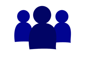 Simple person icons. Blue icons. People icons.