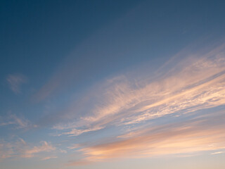 Naklejka na ściany i meble Blue sky, sunrise, sunset, clouds abstract texture background