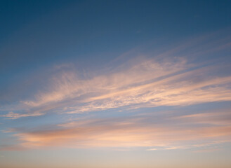 Blue sky, sunrise, sunset, clouds abstract texture background