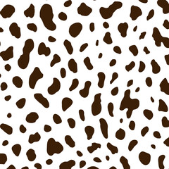 Fototapeta na wymiar dog black and white polka dots animal pattern wild animal skin pattern texture abstract.
