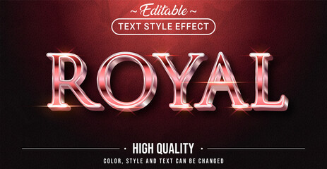 Luxury royal golden rose text effect - Editable text effect.