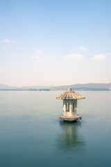 Cuiguang pavilion, the historic landmark in West Lake, in Hangzhou, China.
