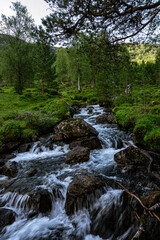 Waterfall with variations and a river
