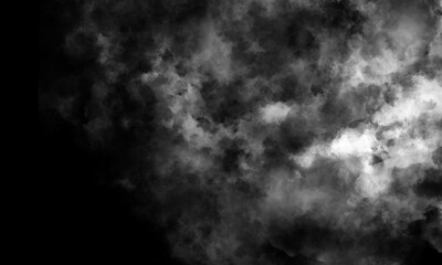 Fototapeta na wymiar abstract gray and white smoke overlays realistic explosion dust and white natural effect pattern on black.