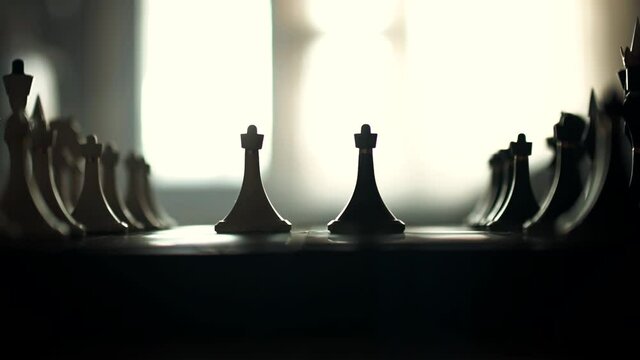 A chess piece makes a return move
