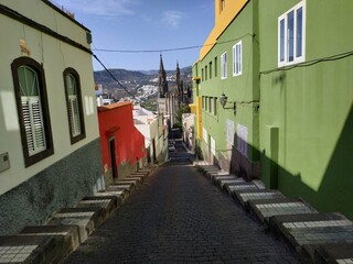 View on Catedral de Arucas, Las Palmas, Canary Islands at sunny day