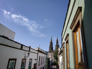 View on Catedral de Arucas, Las Palmas, Canary Islands at sunny day