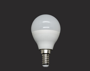 
light bulb on black background.