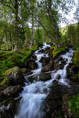 Waterfall with variations and a river