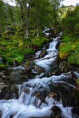 Waterfall with variations and a river