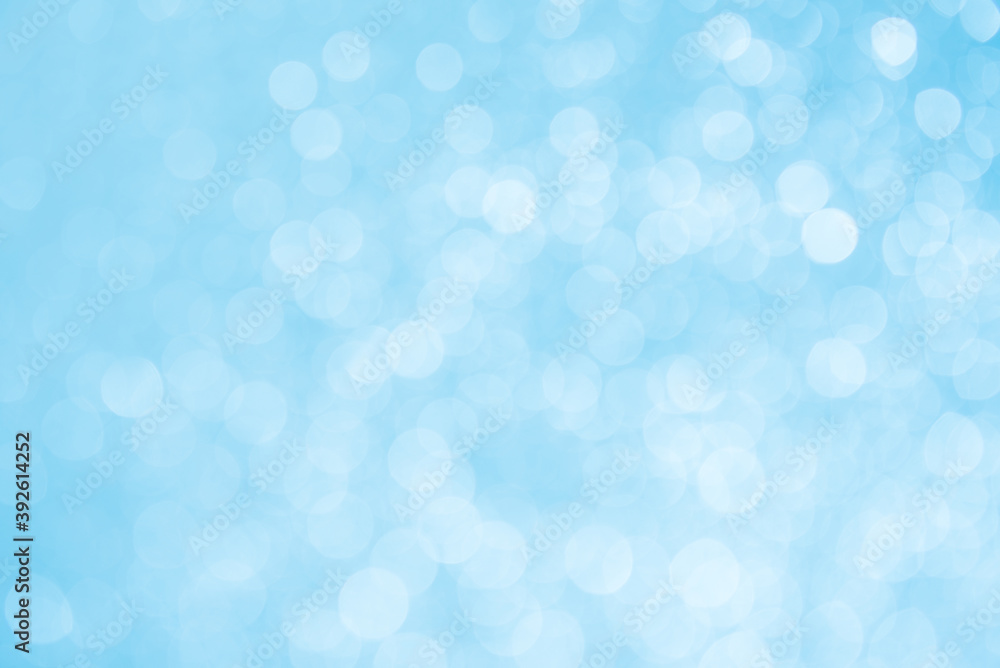 Wall mural light blue bokeh abstract background
