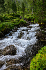 Waterfall with variations and a river