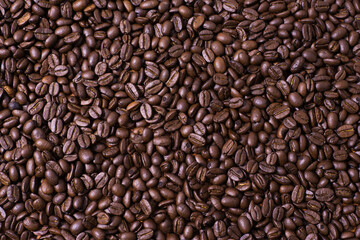 Coffee Beans Background, close up