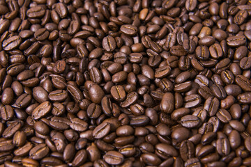 Coffee Beans Background, close up