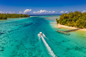 Drohnenaufnahmen von Moorea Französisch-Polynesien