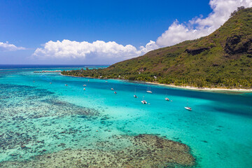 Drohnenaufnahmen von Moorea Französisch-Polynesien