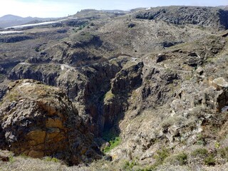 View on the Caves of Valeron on Las Palmas Island, Spain