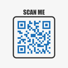 QR code icon for smartphone. Scan me. Code for online payment. Vector EPS10