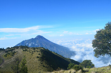 mountain landscape with clouds