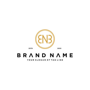letter ENB logo design concept vector