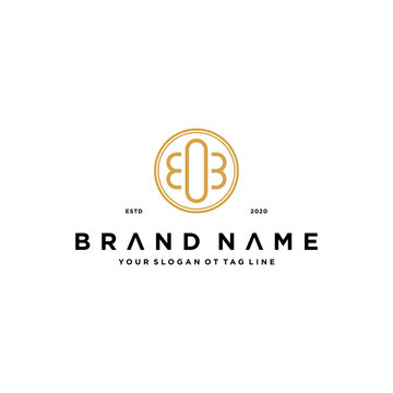 letter EOB logo design concept vector