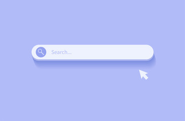 Search bar design element. Search Bar for UI. Vector illustration