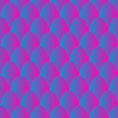 Fish scales seamless pattern. Mermaid tail background. Pattern with circles © tomozina1