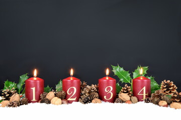 candles for advent and christmas