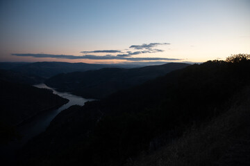 Sunset view from Miradouro de Ujo in Vale do Tua