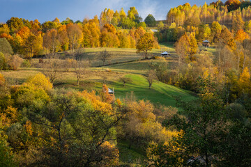 Autumn landscape of Maramures (Transylvania, Romania)	