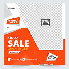 Modern sale banner for web and social media post Premium template