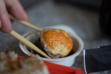 Sushi at home. Asian food. Food from the restaurant at home.