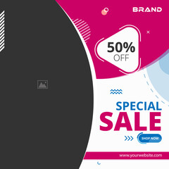 Special sale offer social media banner template Premium template