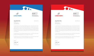 Modern Creative & Clean business style letterhead of your corporate project design. Ready to print with vector & illustration.