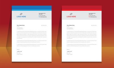 Modern Creative & Clean business style letterhead of your corporate project design. Ready to print with vector & illustration.