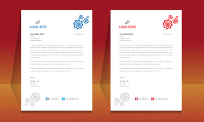 Modern Creative & Clean business style letterhead of your corporate project design. Ready to print with vector & illustration.